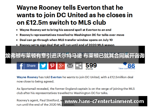 埃弗顿布莱顿有意引进沃尔特马德 布莱顿已就其合同展开咨询